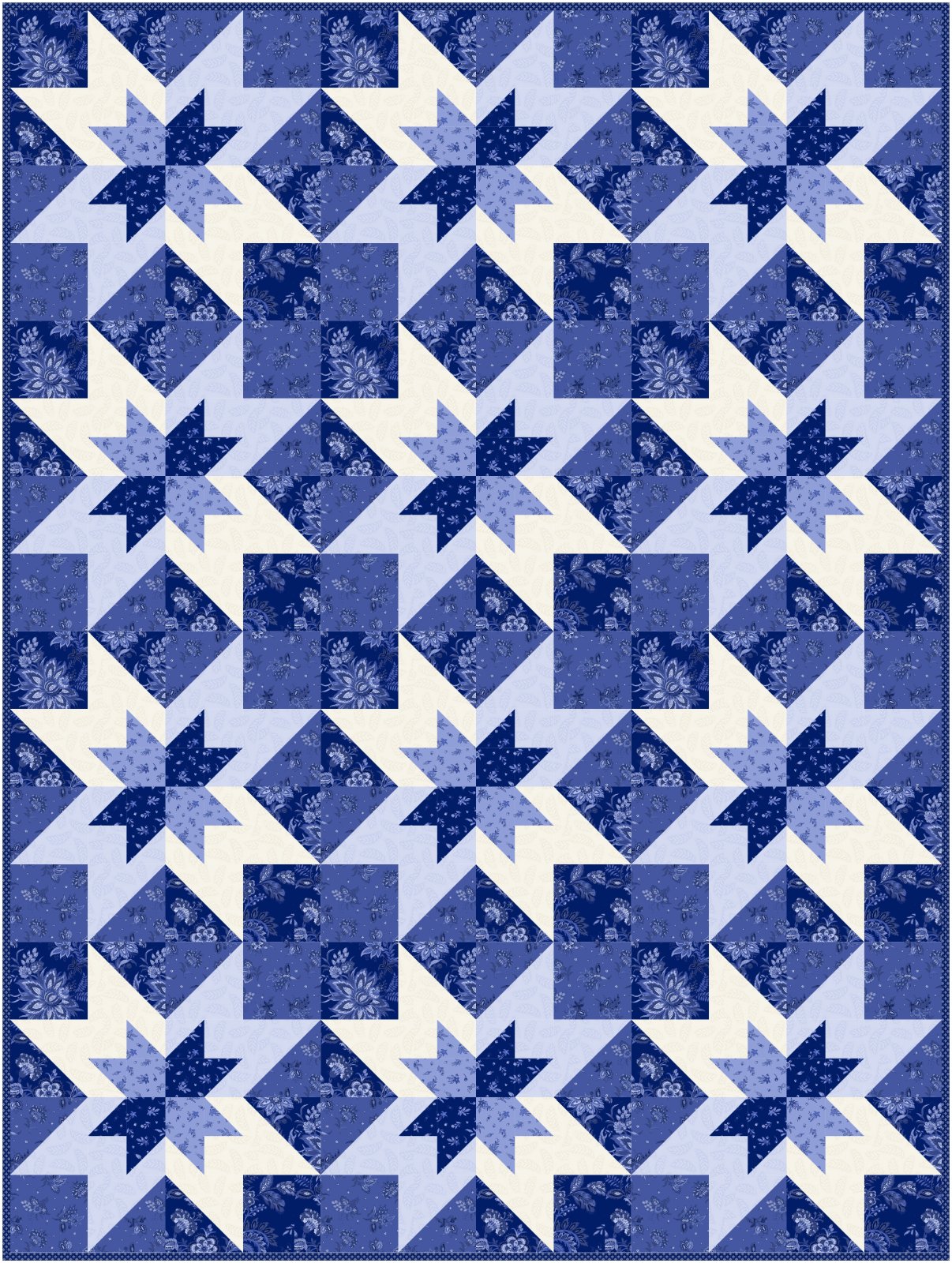 Stars in the French Quarter Downloadable Pattern by Needle In A Hayes Stack