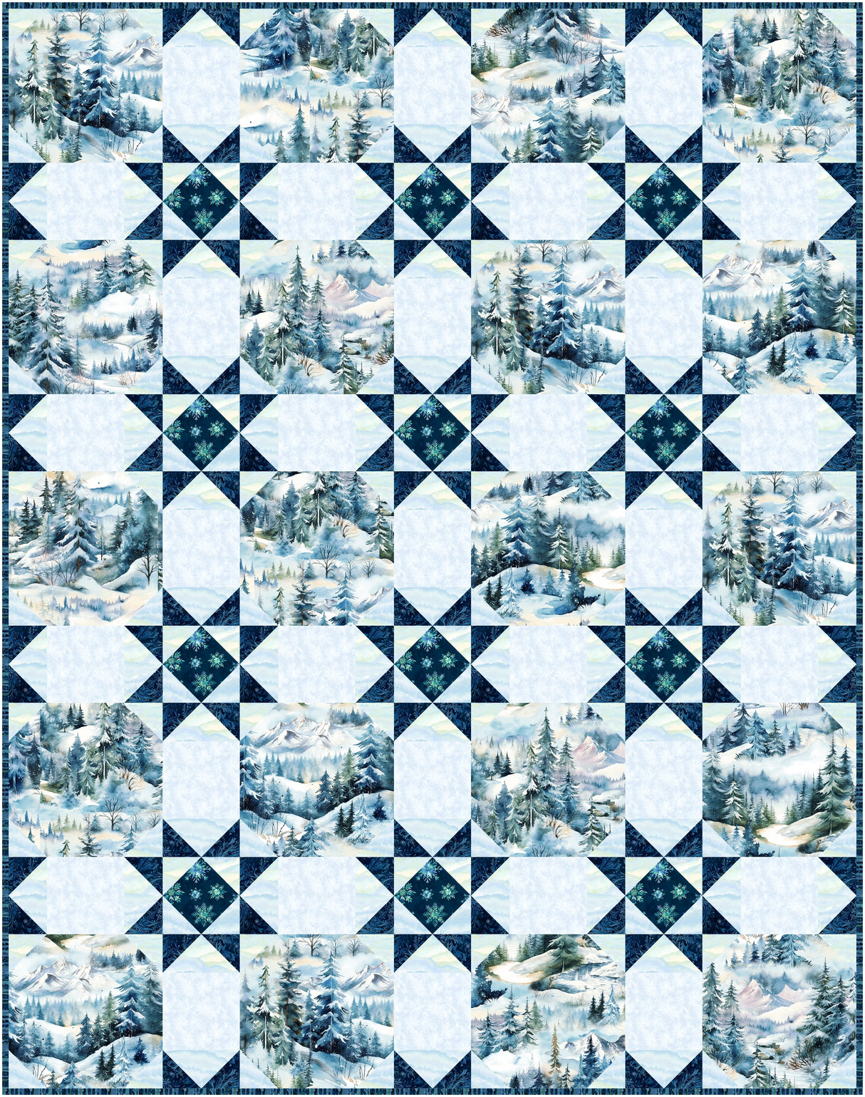 Stars in the Pines Downloadable Pattern By Needle In A Hayes Stack
