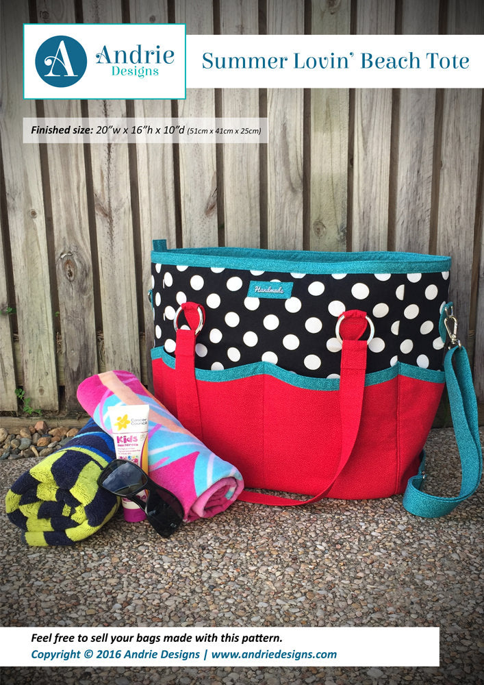 Summer Lovin’ Beach Tote Downloadable Pattern by Andrie Designs