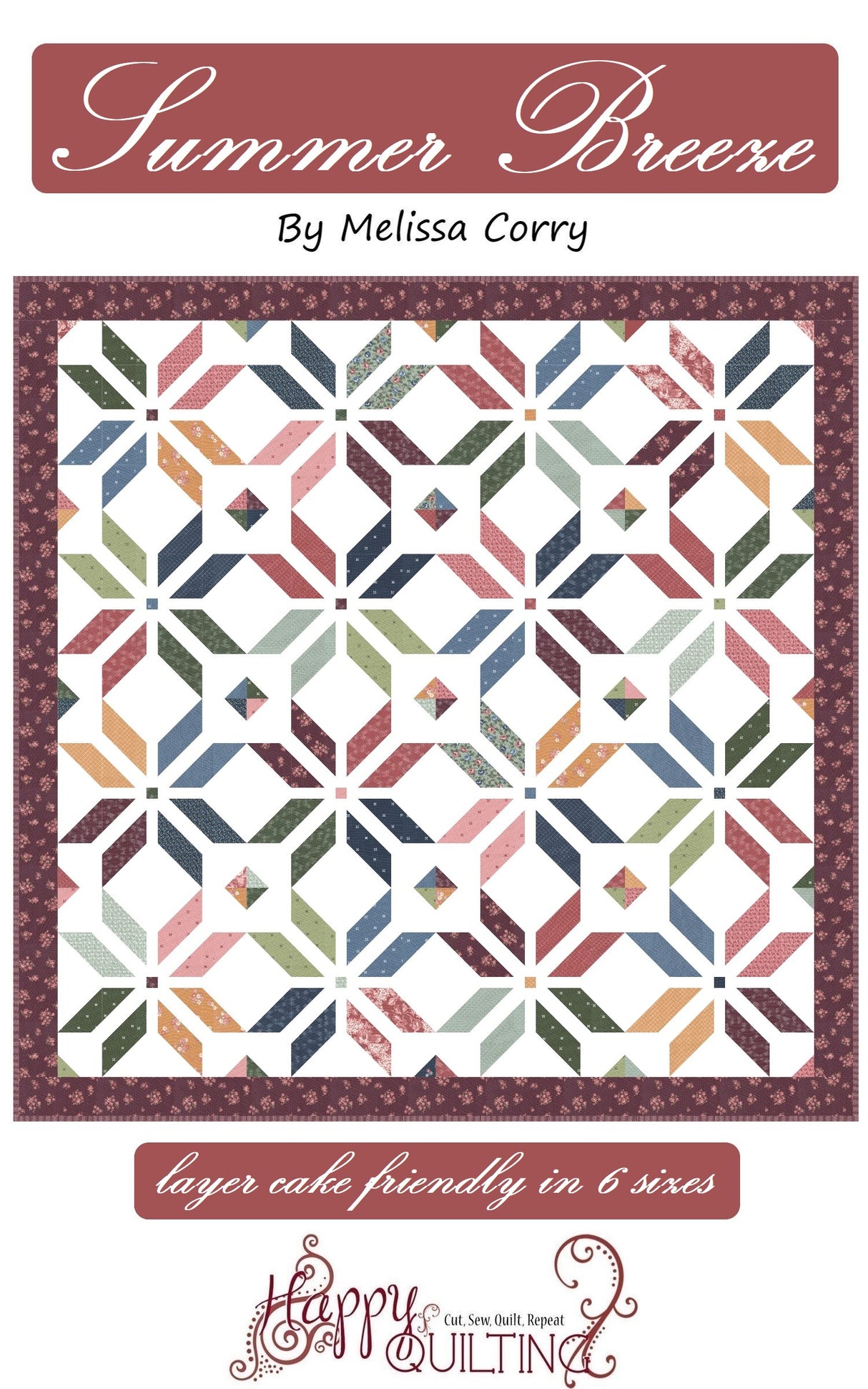 Summer Breeze Downloadable Pattern by Happy Quilting Melissa Corry