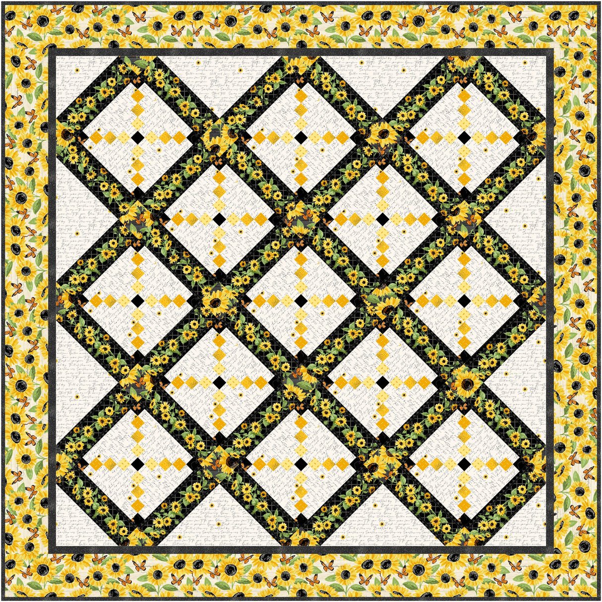 Sunflower Chain Downloadable Pattern by Needle In A Hayes Stack