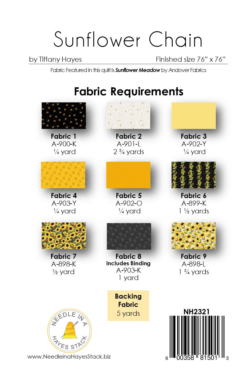 Sunflower Chain Downloadable Pattern by Needle In A Hayes Stack