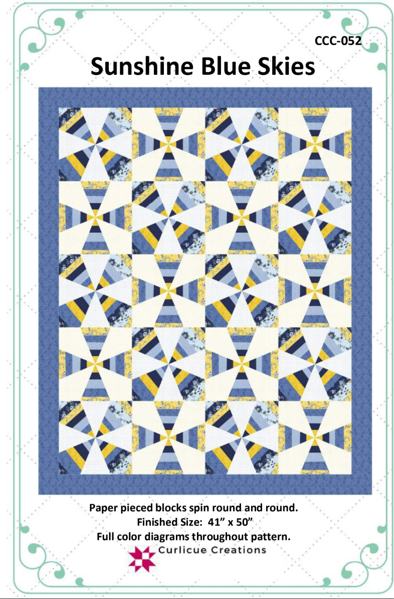 Sunshine Blue Skies Downloadable Pattern by Curlicue Creations