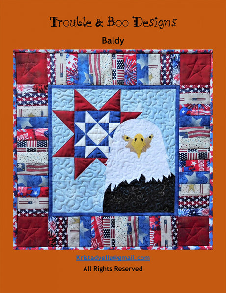 Baldy Quilt Pattern by Trouble and Boo Designs