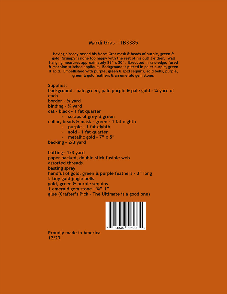 Mardi Gras Quilt Pattern Quilting Books Patterns and Notions