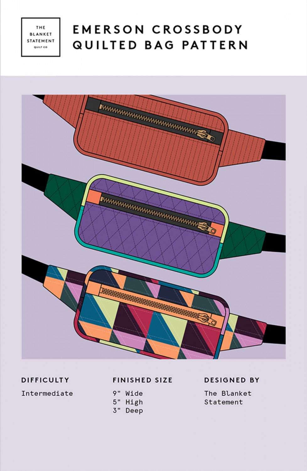 Emerson Crossbody Quilted Bag Pattern by The Blanket Statement