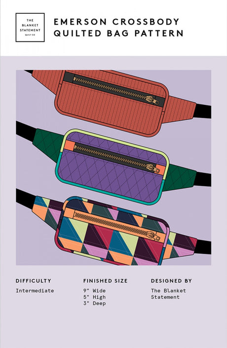 Emerson Crossbody Quilted Bag Pattern by The Blanket Statement