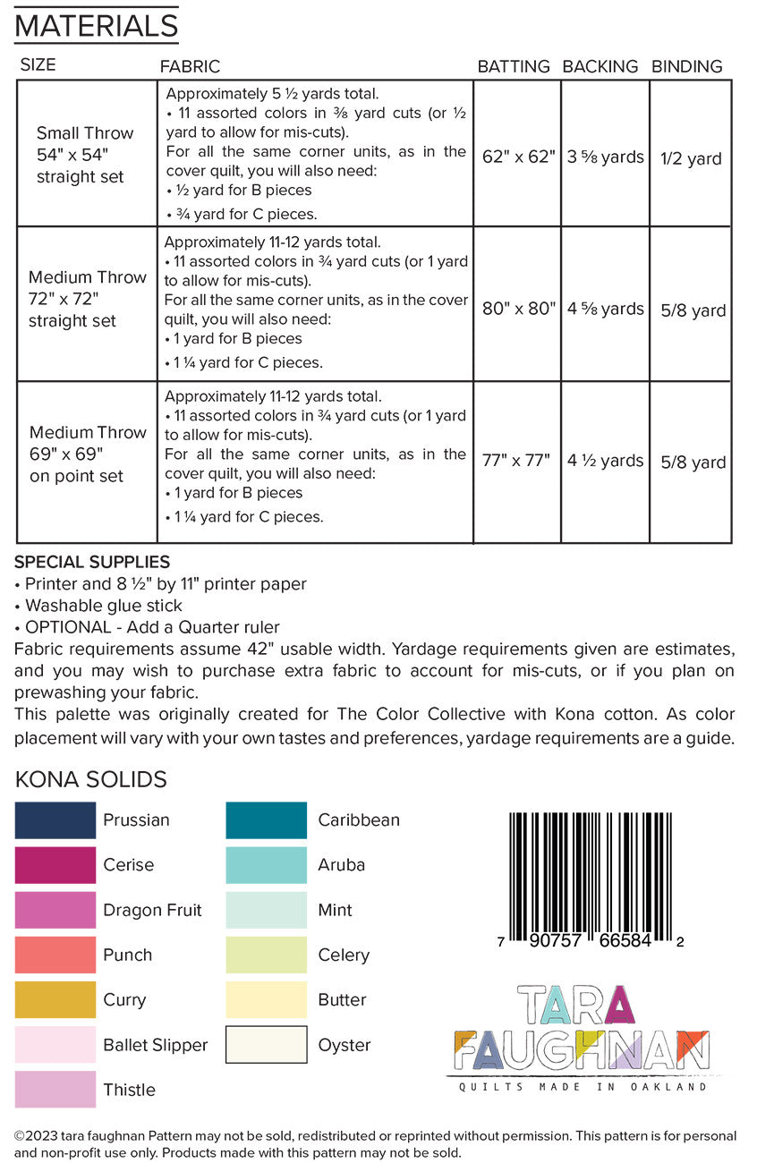 Back of the Small World Quilt Pattern by Tara Faughnan