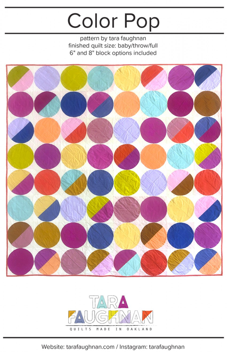 Color Pop Quilt Pattern by Tara Faughnan