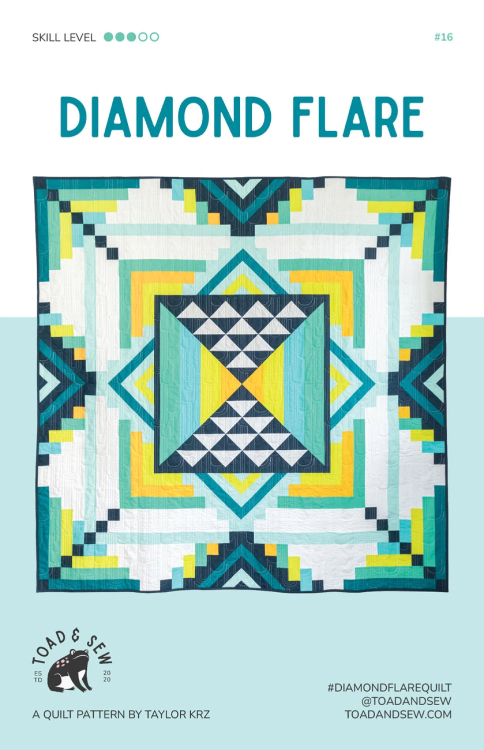 Diamond Flare Quilt Pattern by Toad and Sew
