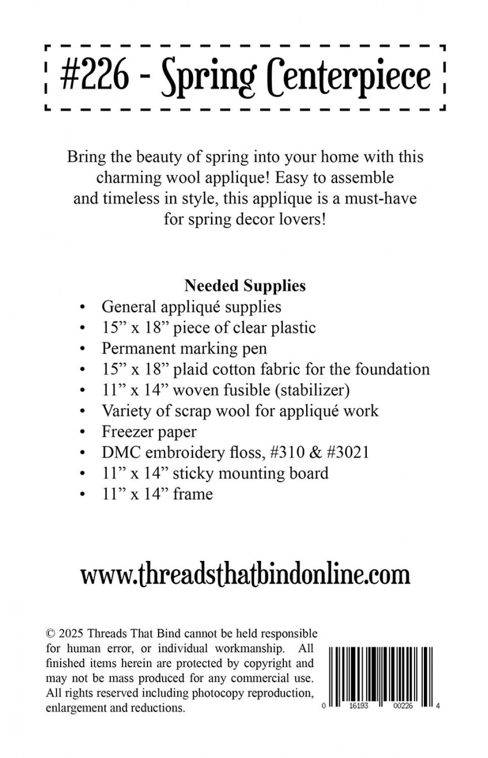 Back of the Spring Centerpiece by Threads That Bind