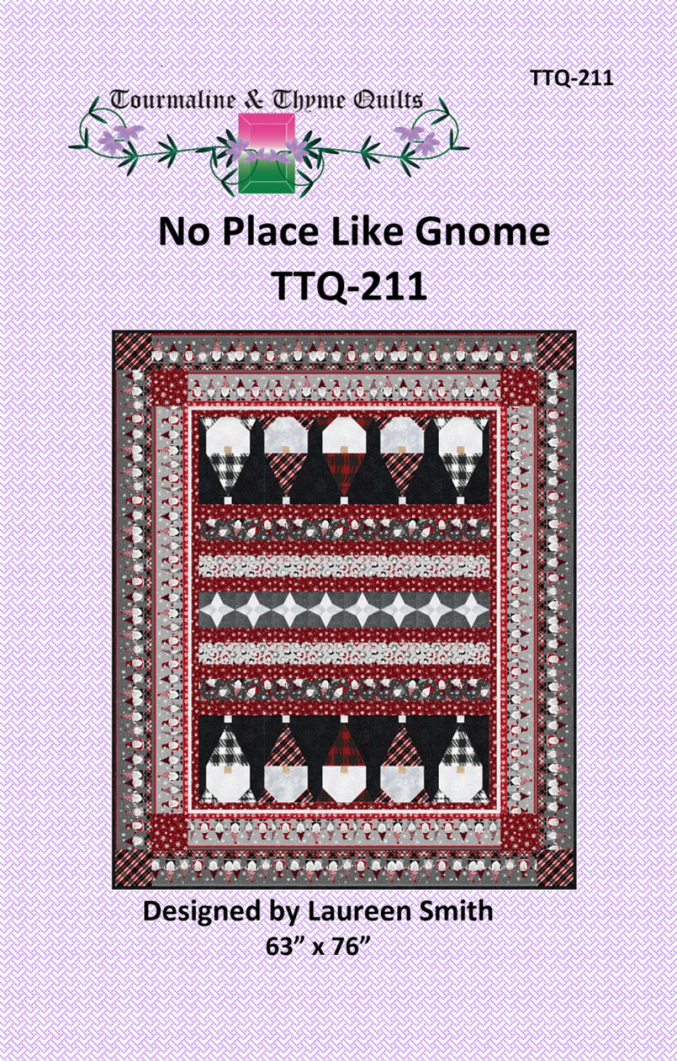 No Place Like Gnome Quilt Pattern by Tourmaline & Thyme Quilts