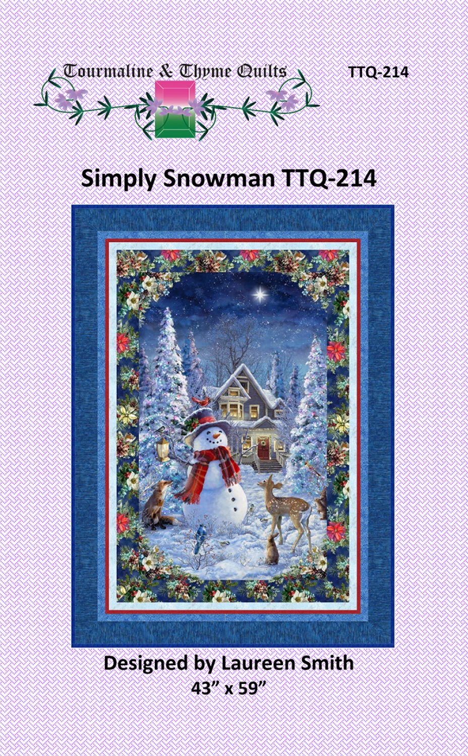 Simply Snowman Quilt Pattern by Tourmaline & Thyme Quilts