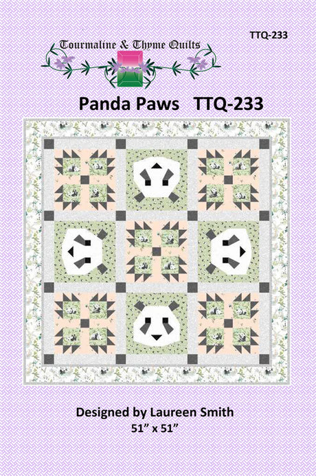 Panda Paws Quilt Pattern by Tourmaline & Thyme Quilts