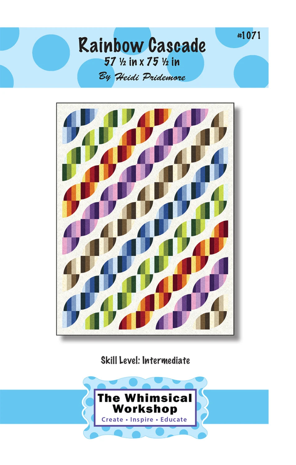 Rainbow Cascade Quilt Pattern by The Whimsical Workshop