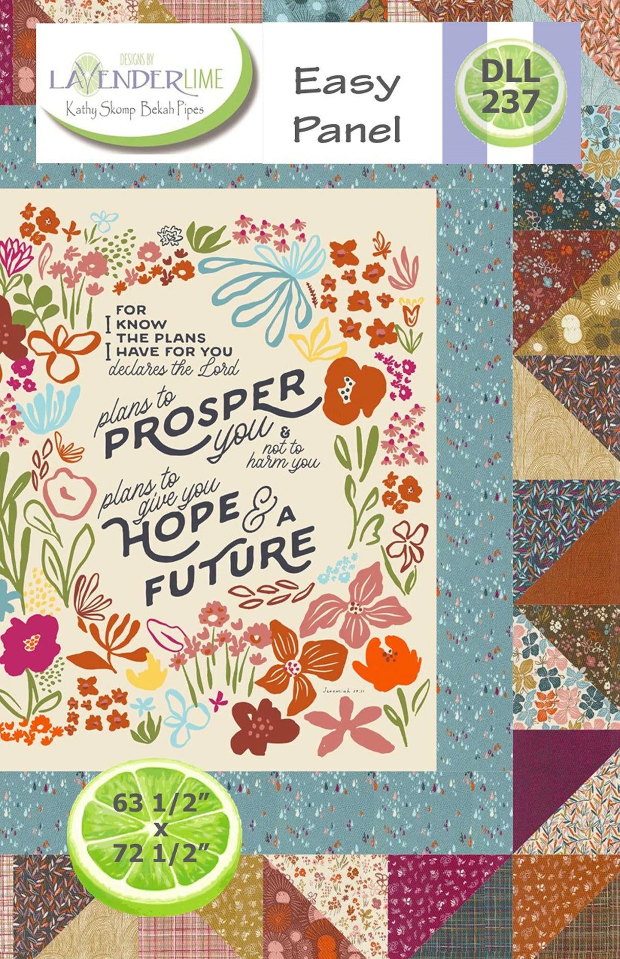 Easy Panel Downloadable Pattern by Lavender Lime Quilting