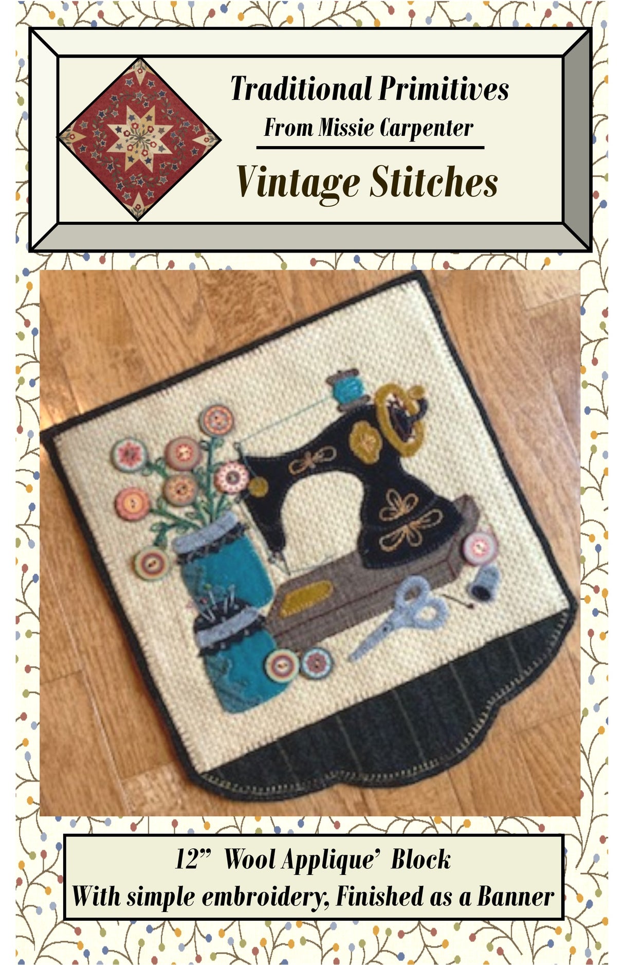 Vintage Stitches Pattern by Traditional Primitives