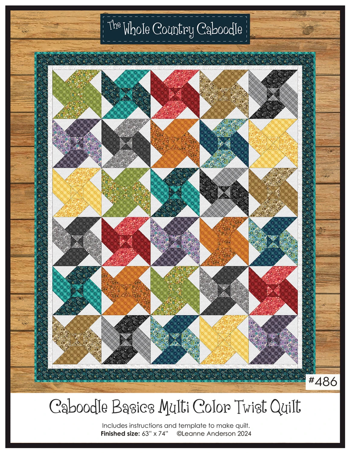 Caboodle Basics Multi Color Twist Quilt by Whirligig Designs