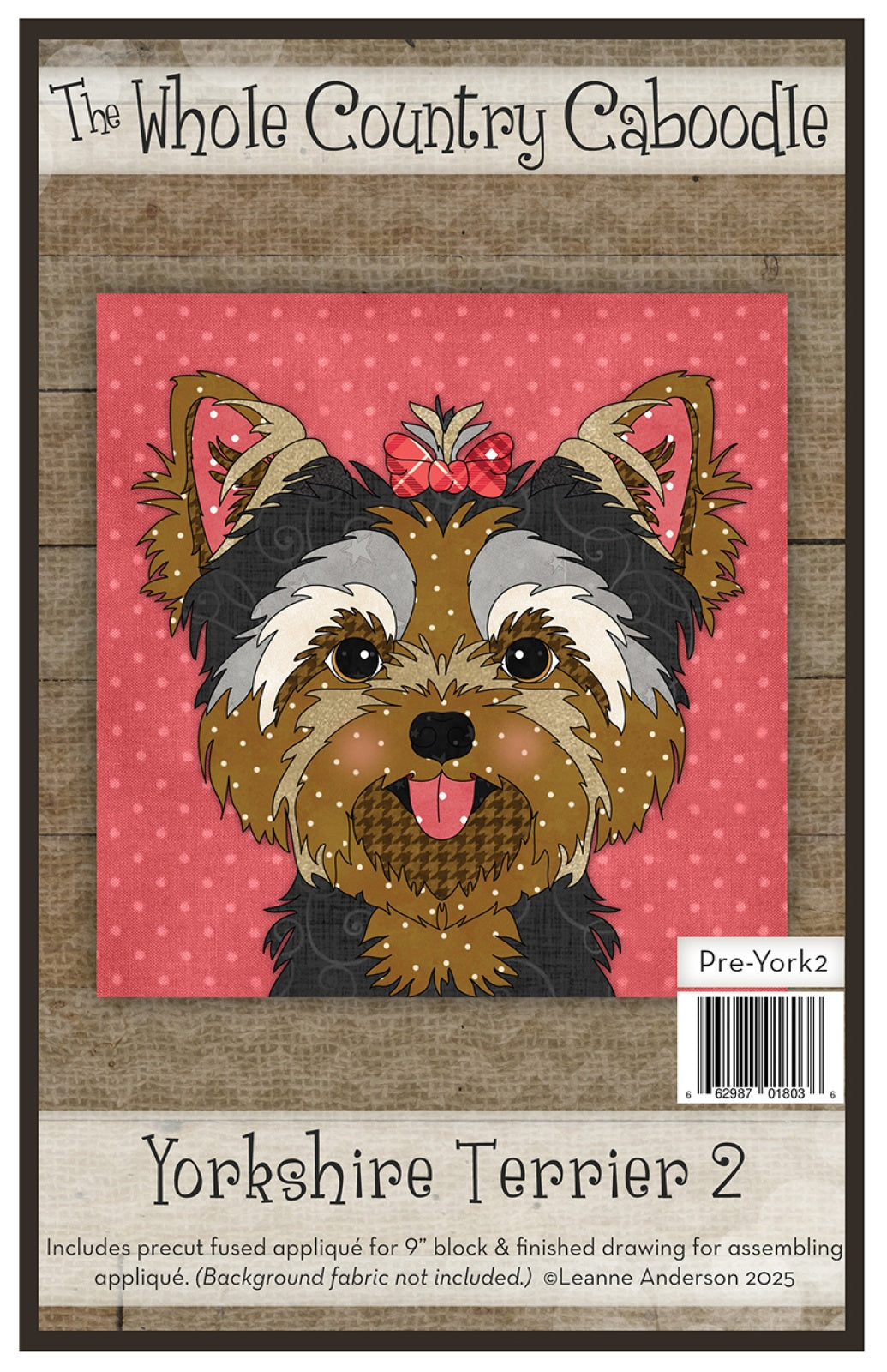 Yorkshire Terrier 2 Precut Fused Applique Pack by Whole Country Caboodle