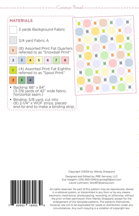 Common Thread Quilt Pattern by Wendy Sheppard