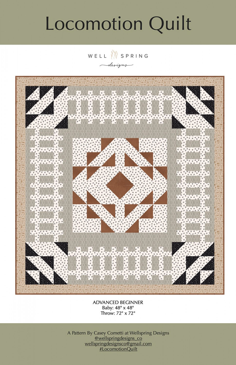 Locomotion Quilt Pattern by Wellspring Designs