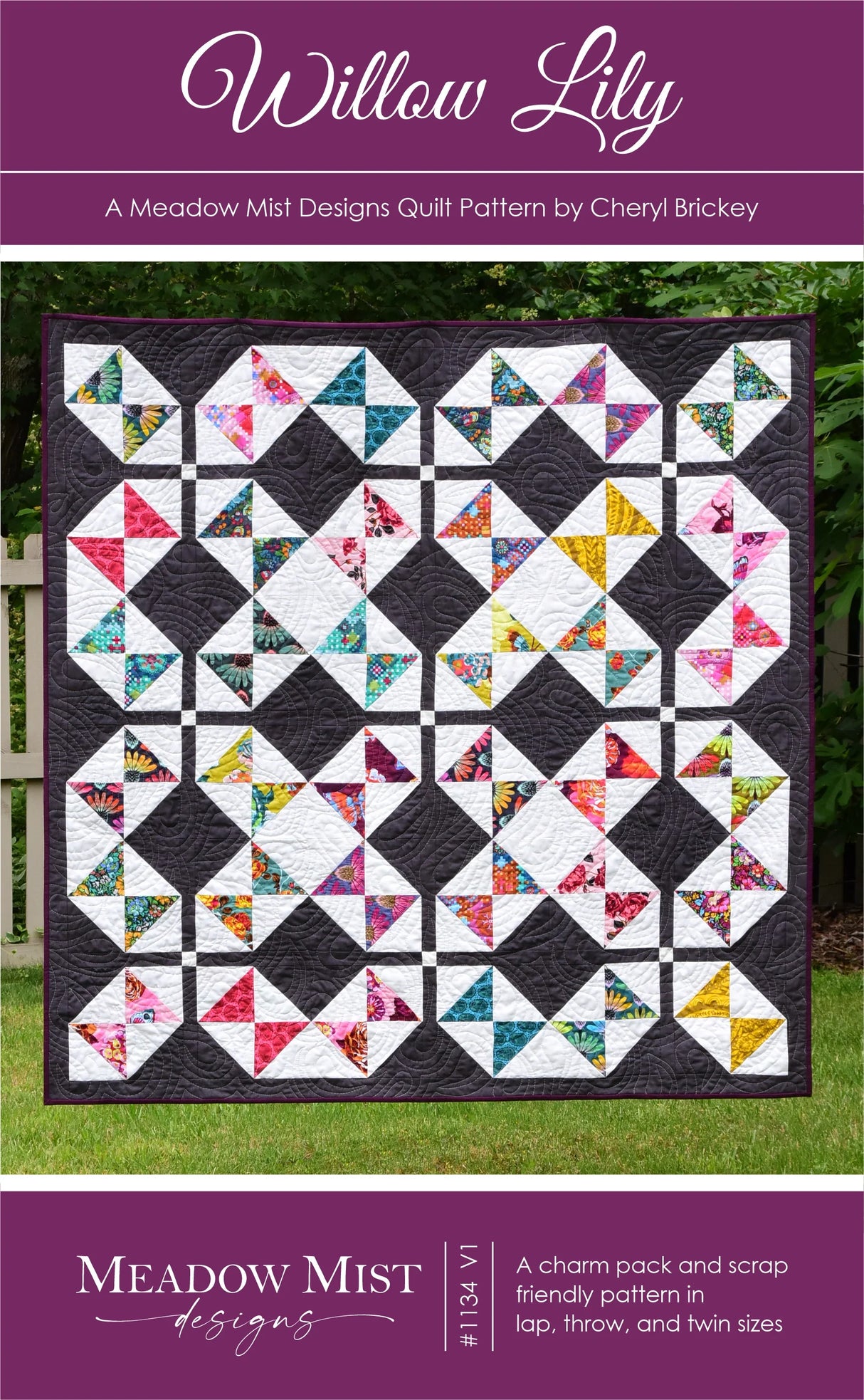 Willow Lily Quilt Pattern by Meadow Mist Designs