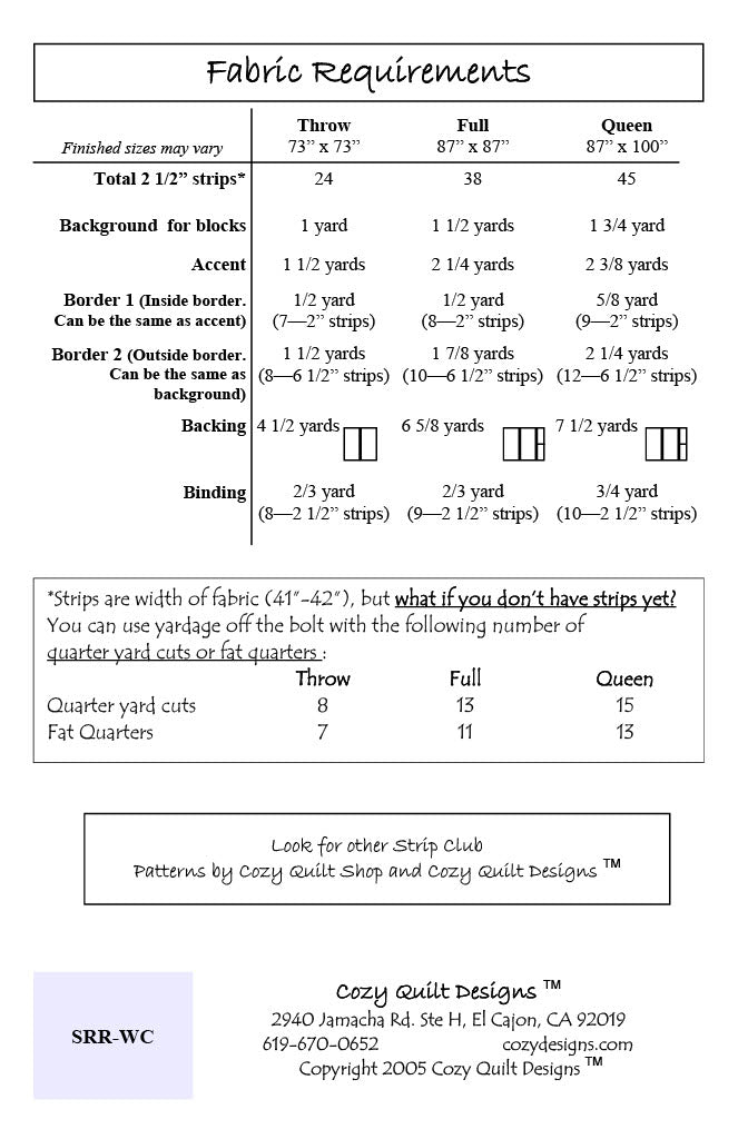 Back of the Wine Country Downloadable Pattern by Cozy Quilt Designs