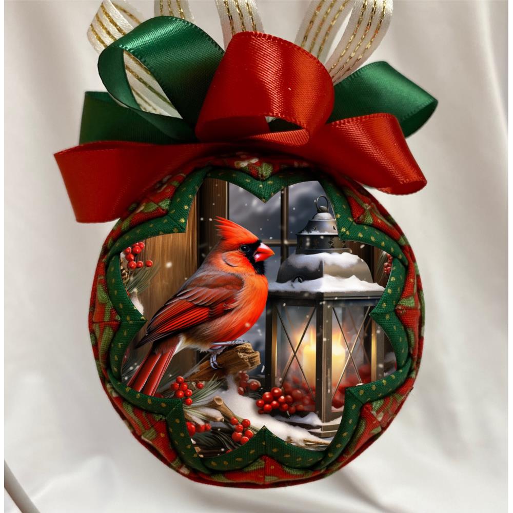 Winter Cardinal Quilt-Magic No Sew Ornament Kit by Quilt Magic