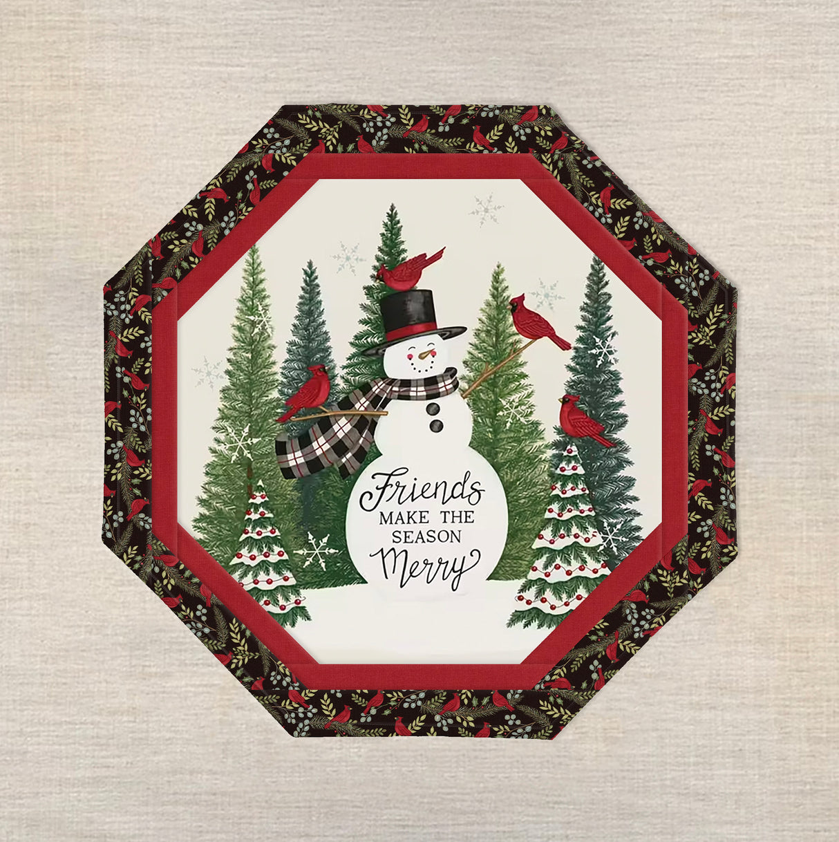 Playing With Panels Table Topper Downloadable Pattern by J. Minnis Designs