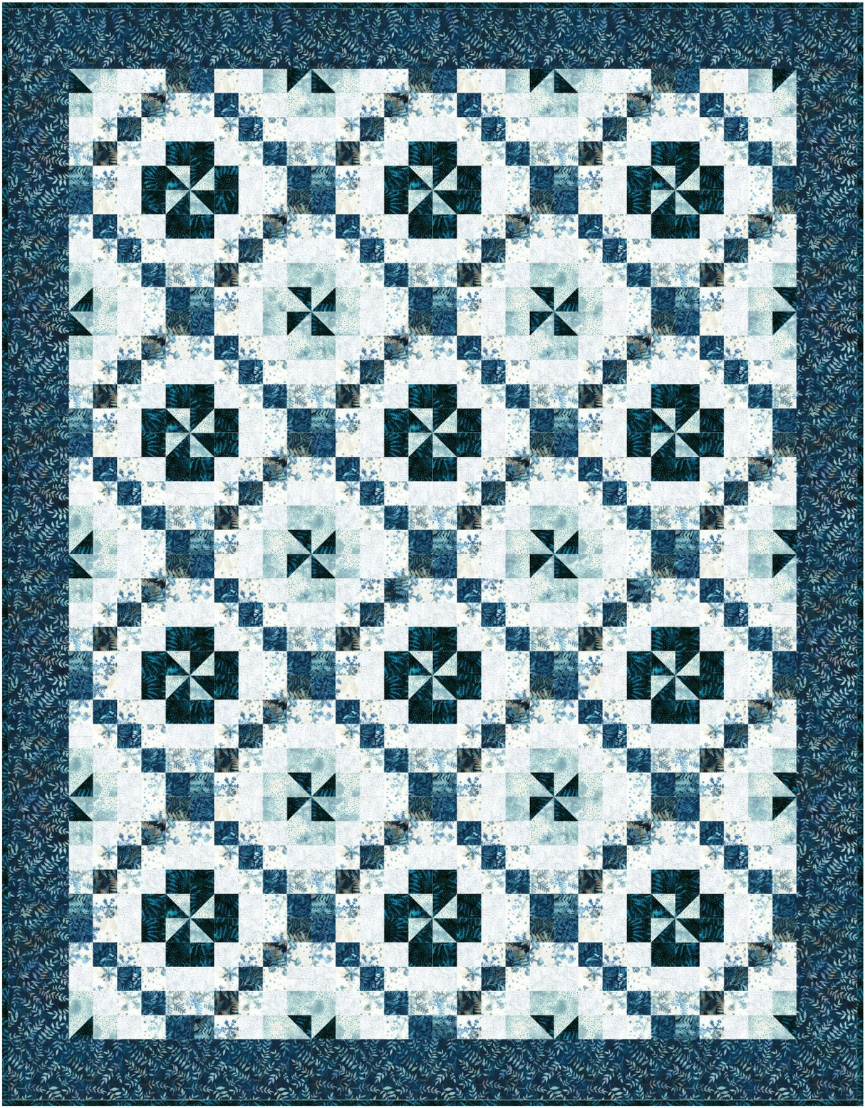 Winter Pinwheels Downloadable Pattern by Needle In A Hayes Stack