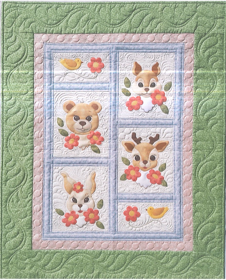 Woodland Babies Crib Downloadable Pattern by Lavenderfield Quilt Design