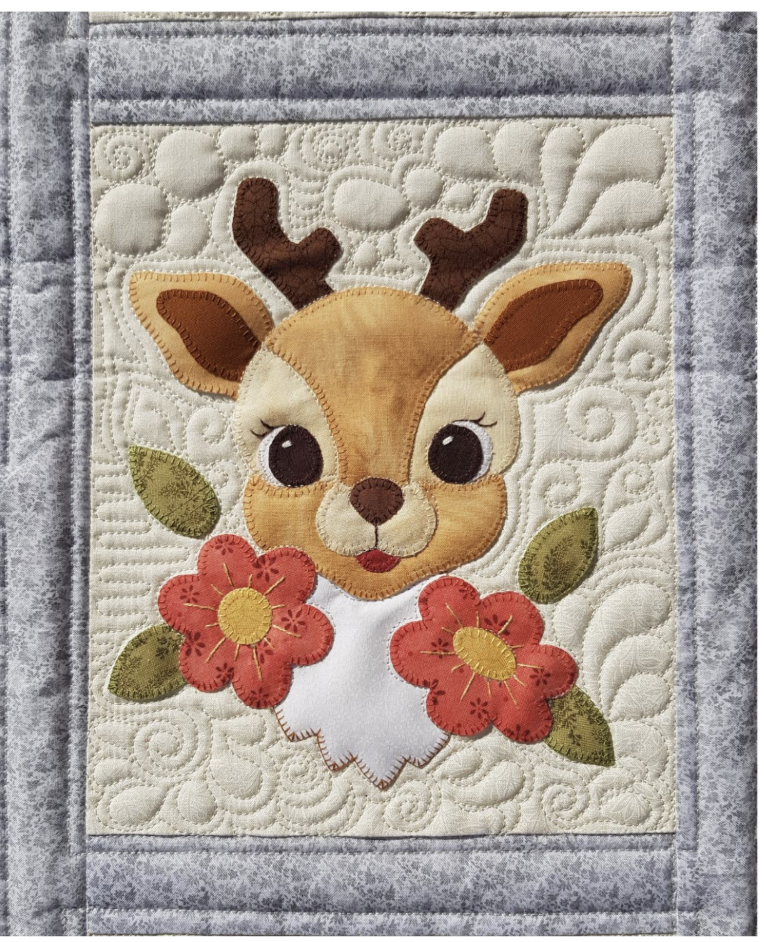 Woodland Babies Crib Downloadable Pattern by Lavenderfield Quilt Design deer