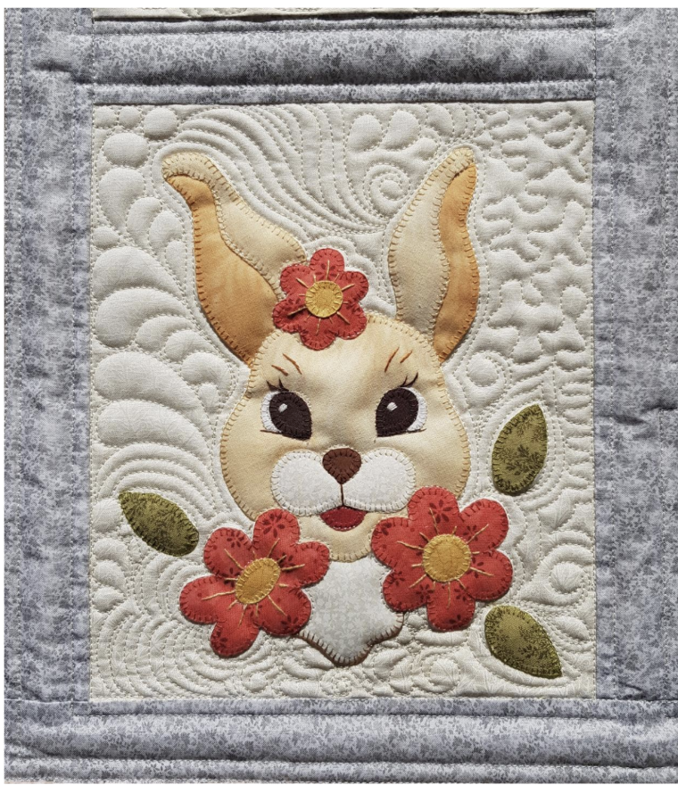 Woodland Babies Crib Downloadable Pattern by Lavenderfield Quilt Design rabbit