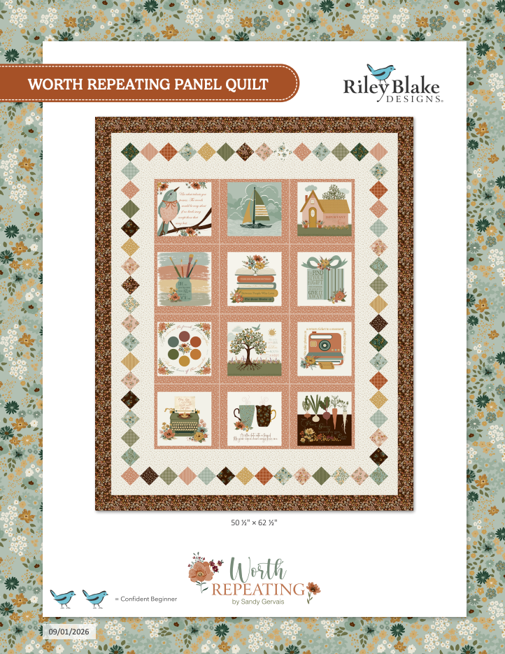 Worth Repeating Panel Quilt Free Downloadable Pattern by Riley Blake Designs
