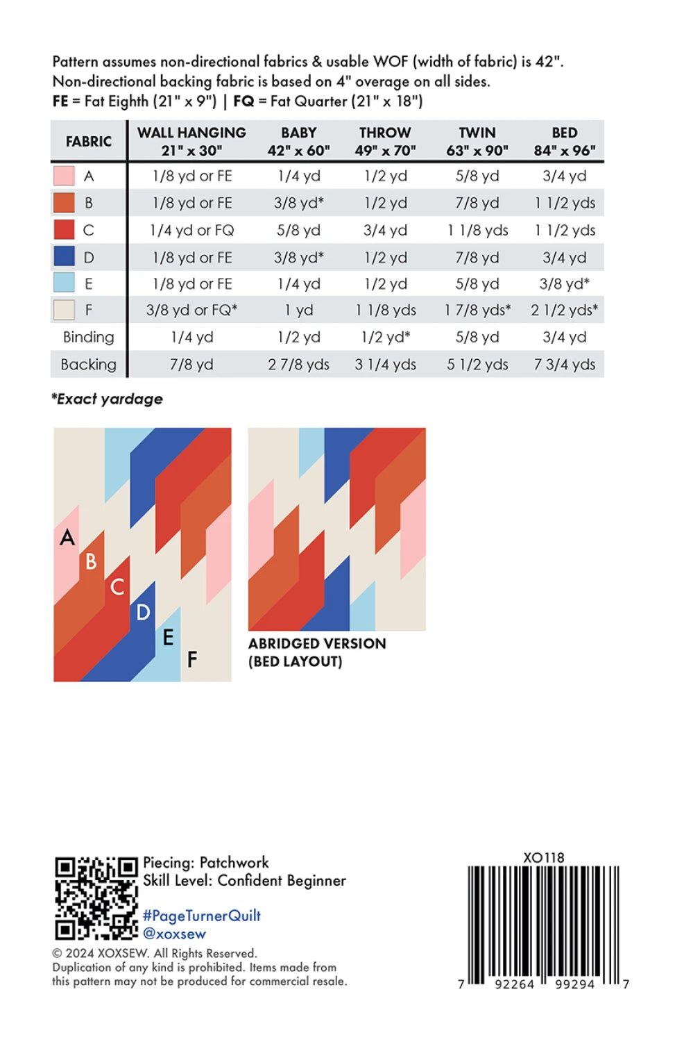 Page Turner Quilt Pattern by XOXSEW