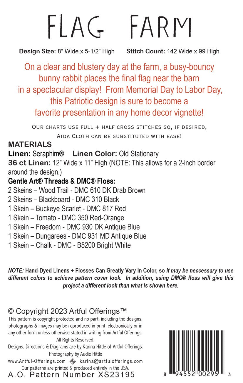 Flag Farm Pattern by Artful Offerings