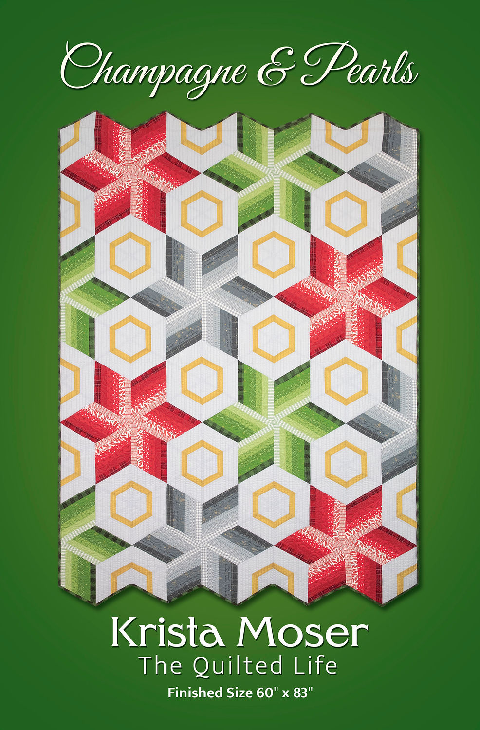 Champagne & Pearls Downloadable Pattern by Krista Moser, The Quilted Life