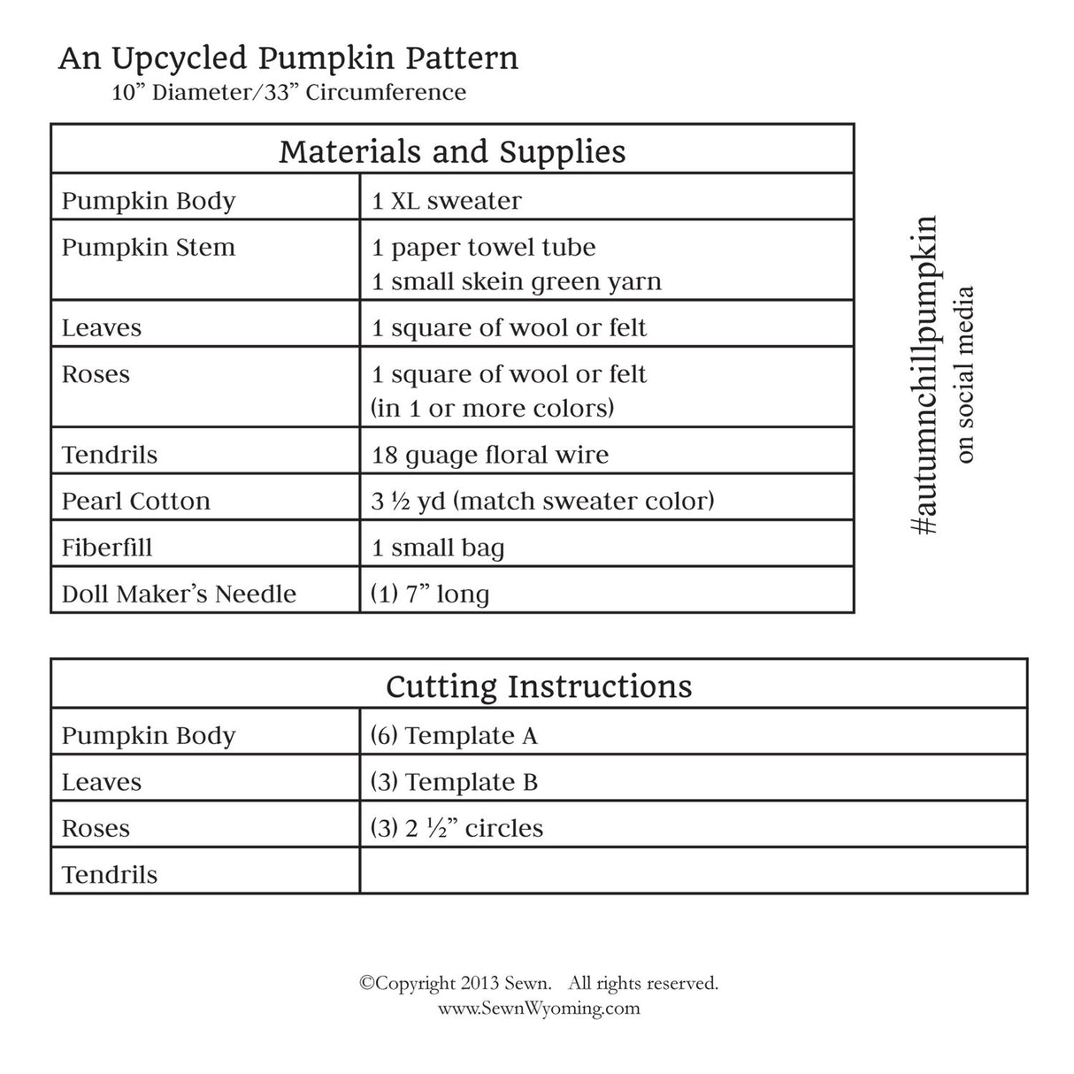Autumn Chill: A Soft Pumpkin Pattern by Sewn Wyoming
