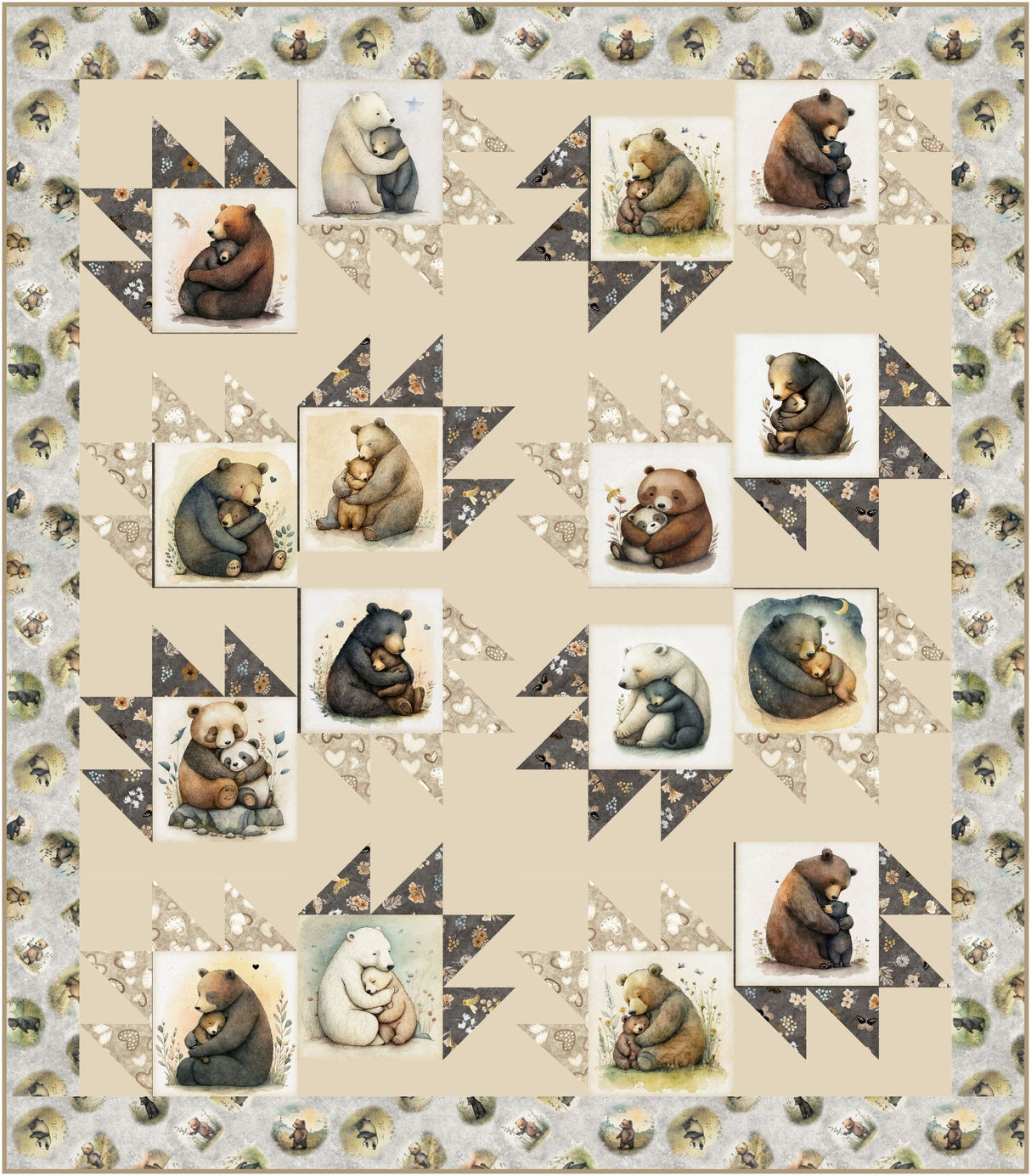 Bear Tracks Downloadable Pattern by Quilting Renditions
