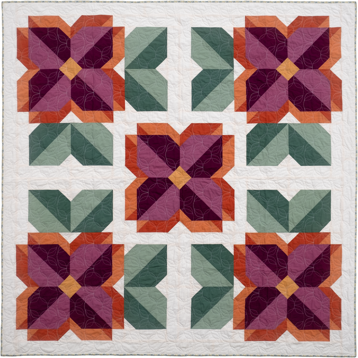 Sunny Blooms Quilt Downloadable Pattern by In The Light Quilts
