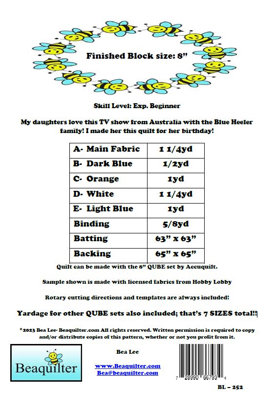 Back of the Blue Heelers Downloadable Pattern by Beaquilter