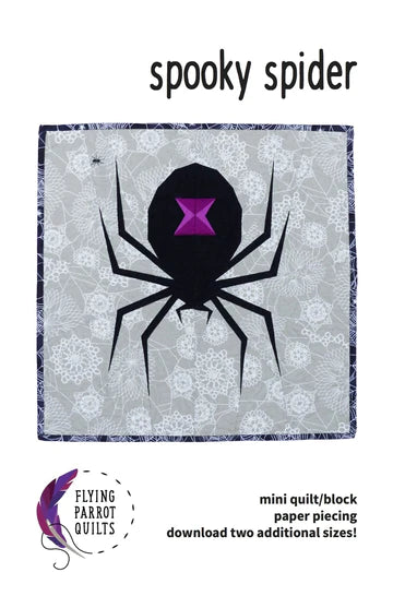Spooky Spider Quilt Pattern by Flying Parrot Quilts