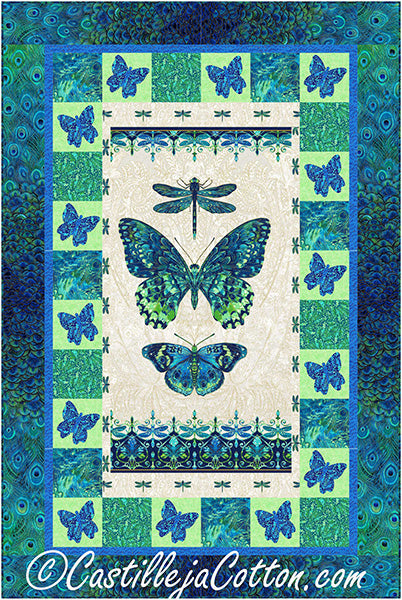 Luminous Butterflies Quilt Pattern by Castilleja Cotton