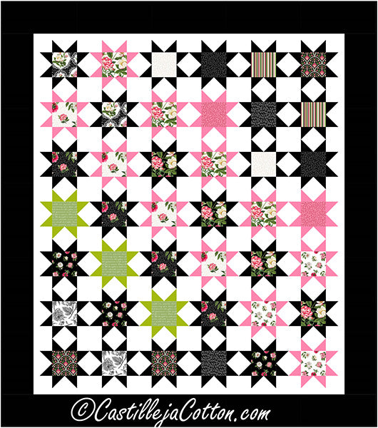 Bloom Nickel Stars Quilt Pattern by Castilleja Cotton