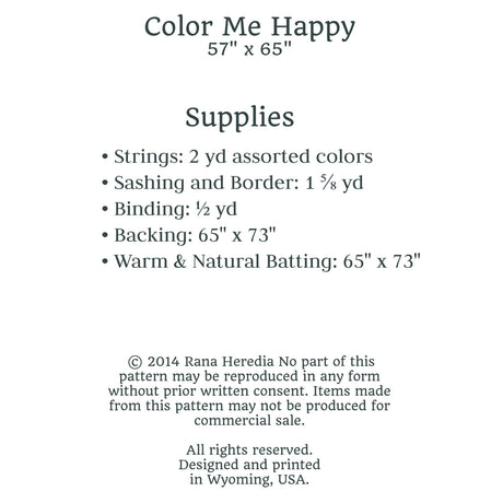 Color Me Happy Quilt Pattern by Sewn Wyoming