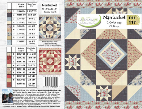 Nantucket Downloadable Pattern by Lavender Lime Quilting
