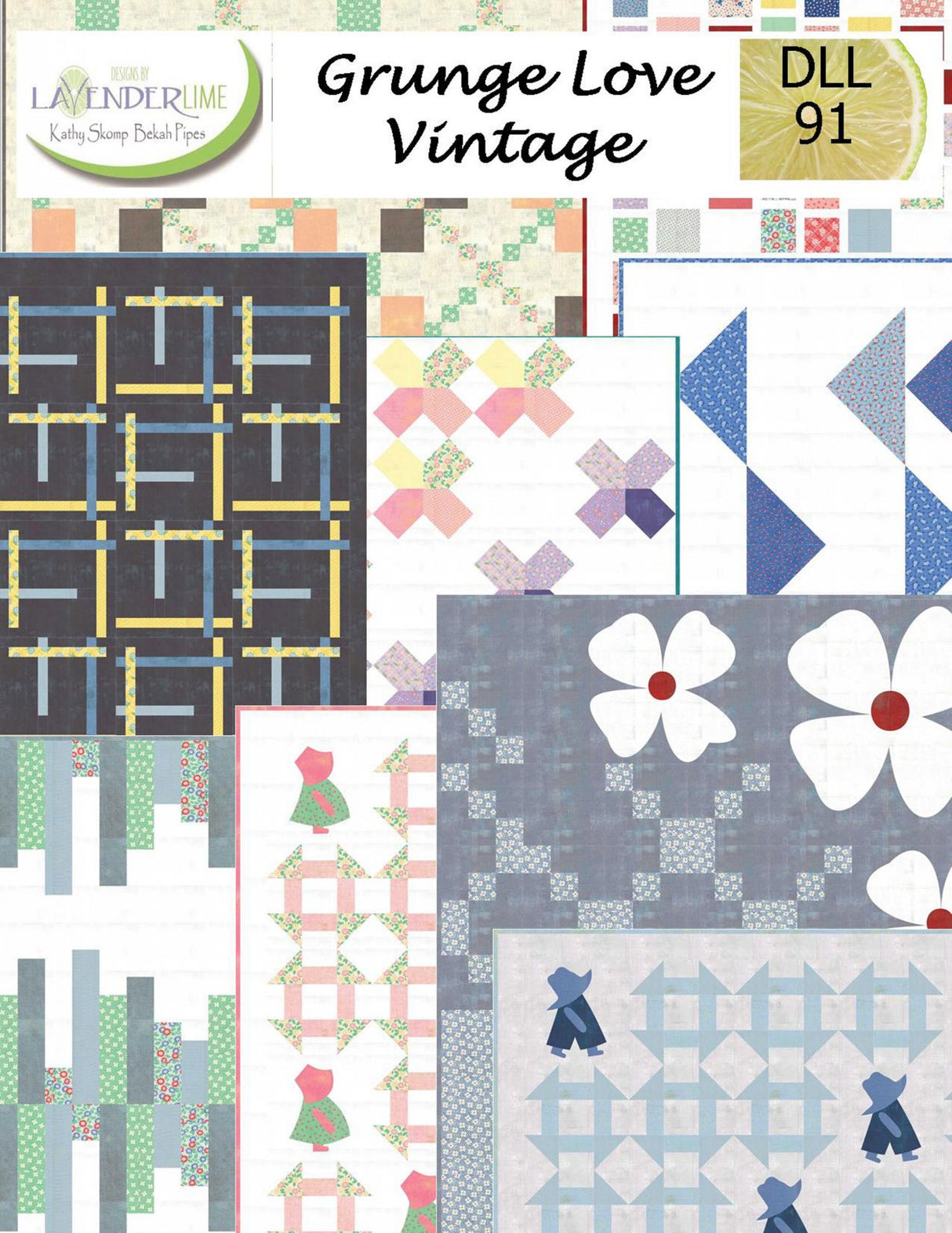 Grunge Love Vintage Downloadable Pattern by Lavender Lime Quilting