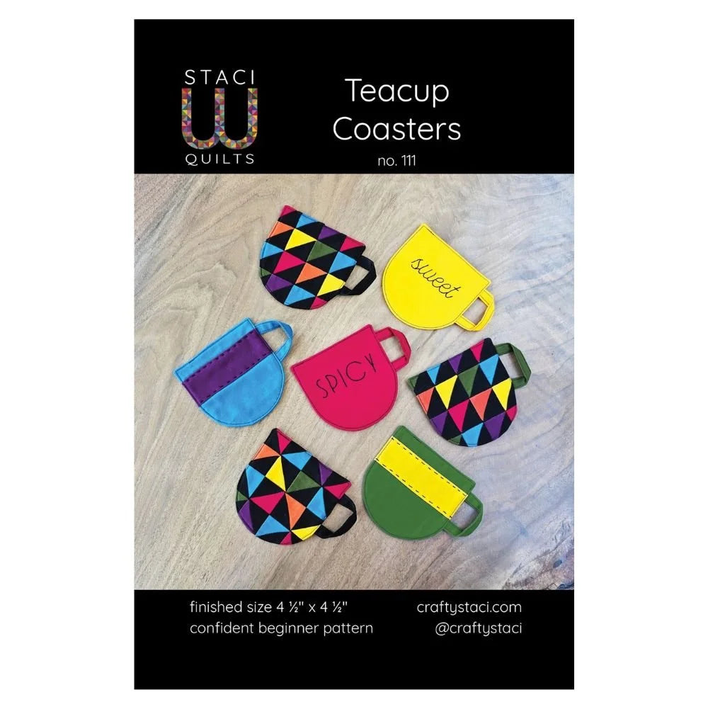 Teacup Coasters Downloadable Pattern by Staci W Quilts