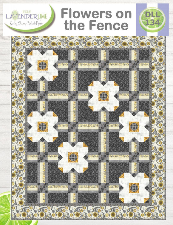 Flowers on the Fence Downloadable Pattern by Lavender Lime Quilting