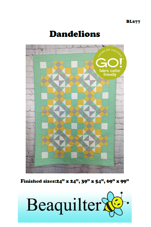 Dandelion Blue Pattern Print Quilt